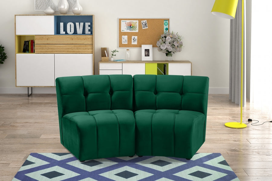 Causeuse modulaire en velours Limitless