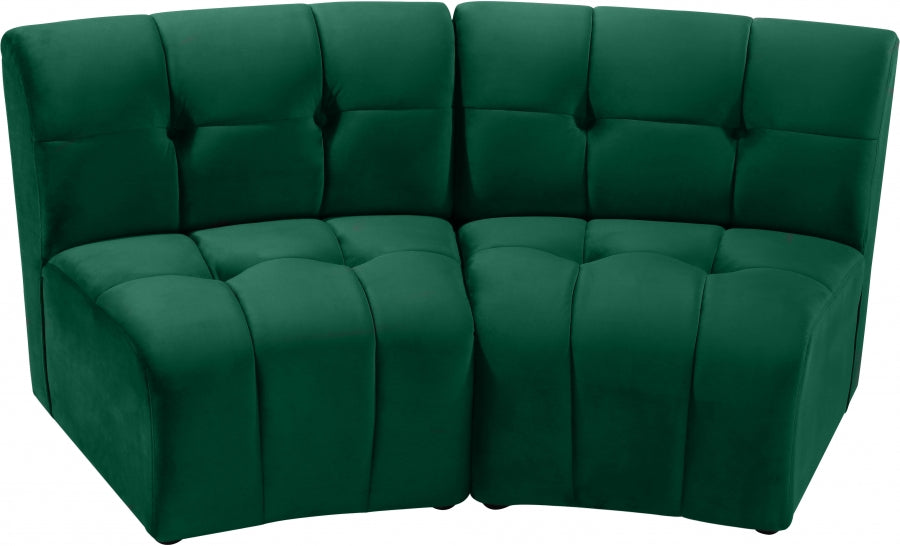 Causeuse modulaire en velours Limitless