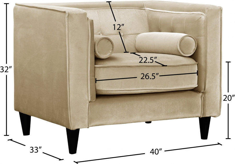 Chaise Taylor en velours