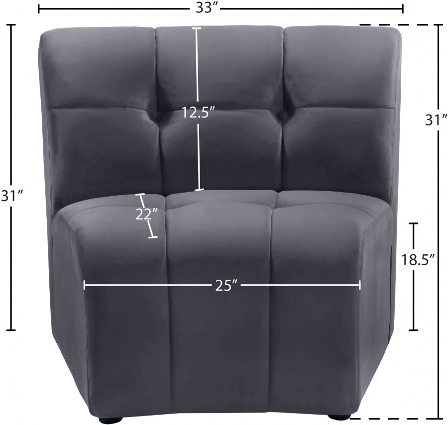 Chaise modulaire en velours Limitless