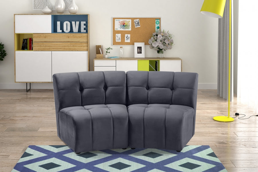 Causeuse modulaire en velours Limitless