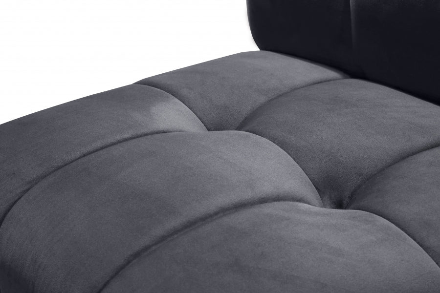Causeuse modulaire en velours Limitless