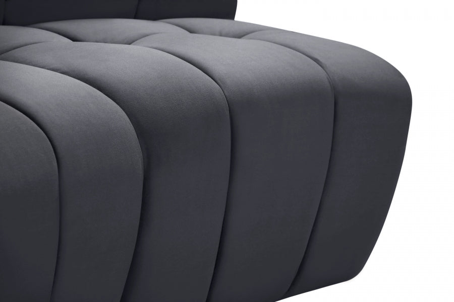 Causeuse modulaire en velours Limitless