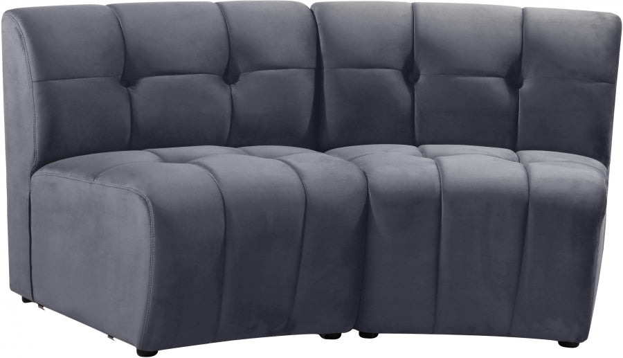Causeuse modulaire en velours Limitless