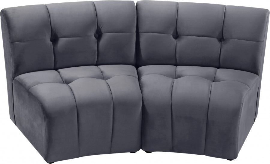 Causeuse modulaire en velours Limitless