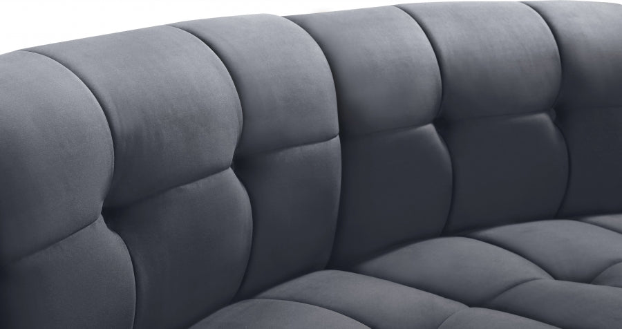 Causeuse modulaire en velours Limitless