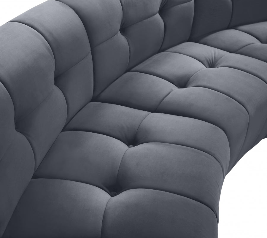 Causeuse modulaire en velours Limitless