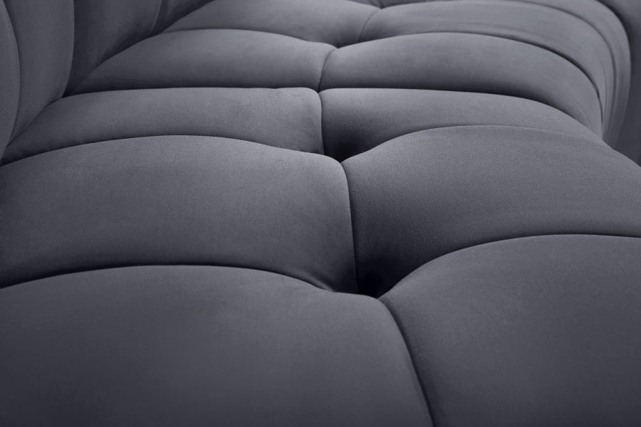 Causeuse modulaire en velours Limitless