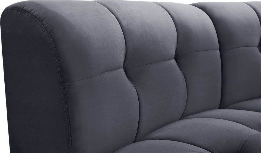 Causeuse modulaire en velours Limitless