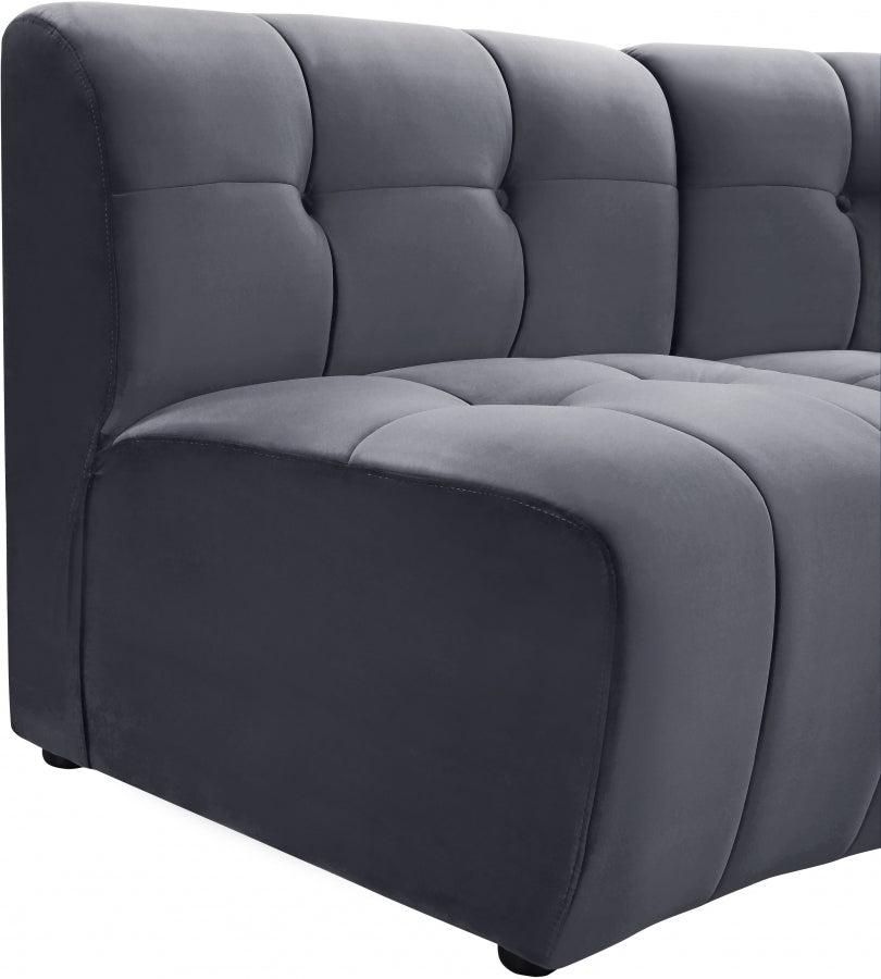 Causeuse modulaire en velours Limitless
