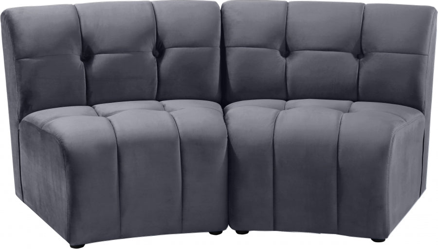 Causeuse modulaire en velours Limitless