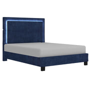 Plateforme grand lit Lumina 60" avec lumière en bleu