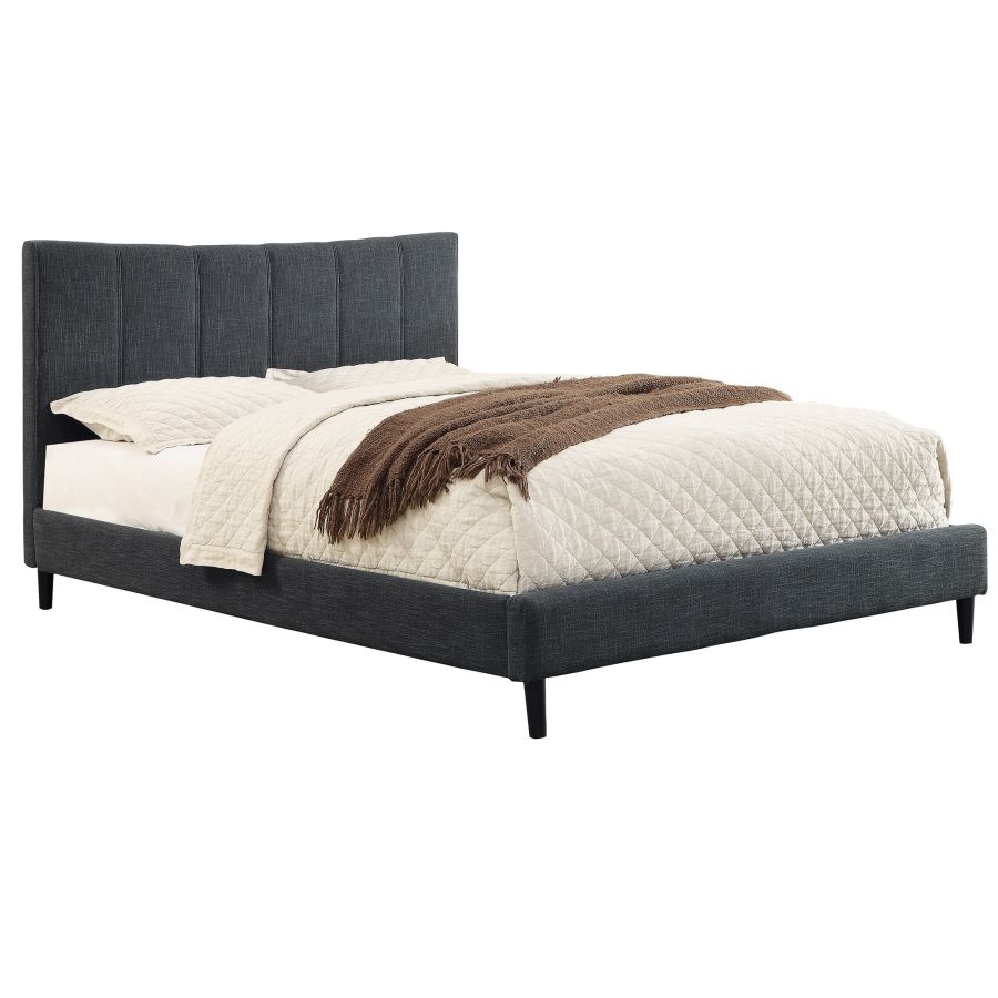 Grand lit plateforme Rimo de 60 po en gris