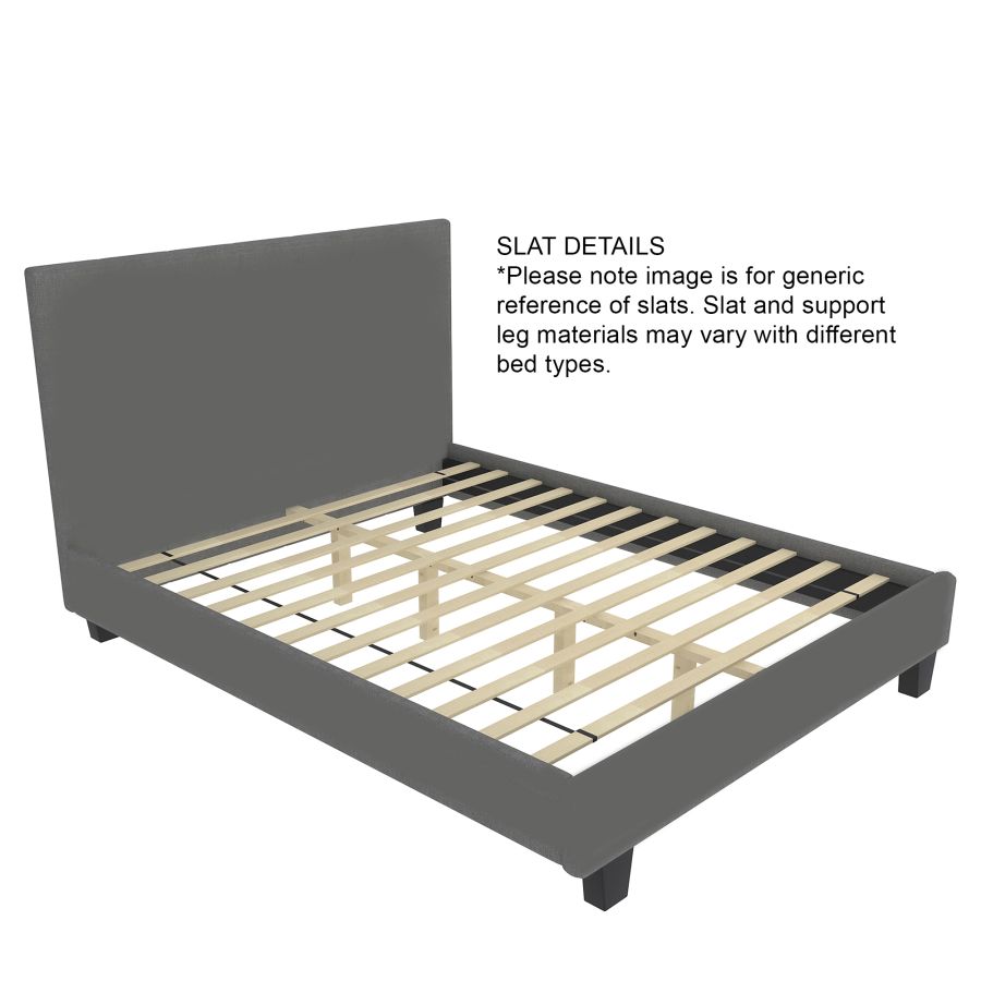 Grand lit plateforme Nevis de 60 po en noir