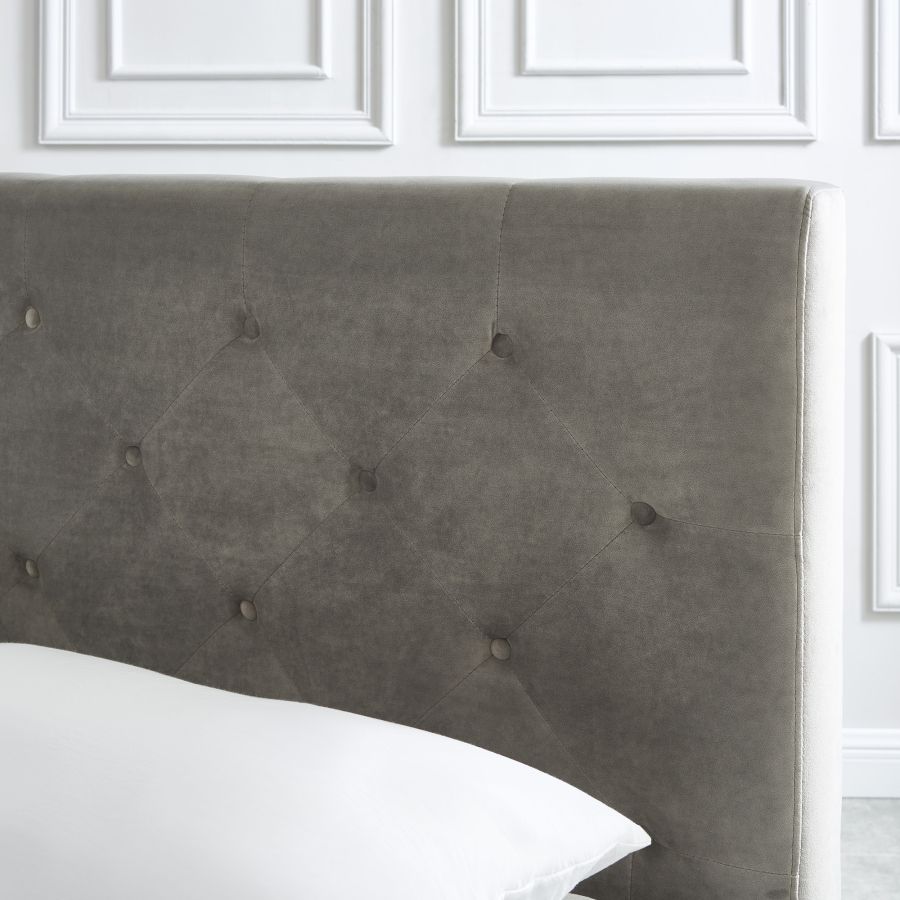 Lit plateforme double 54" Armando en gris