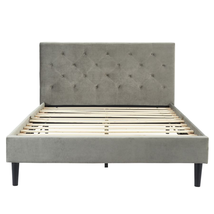 Grand lit plateforme Armando de 60 po en gris