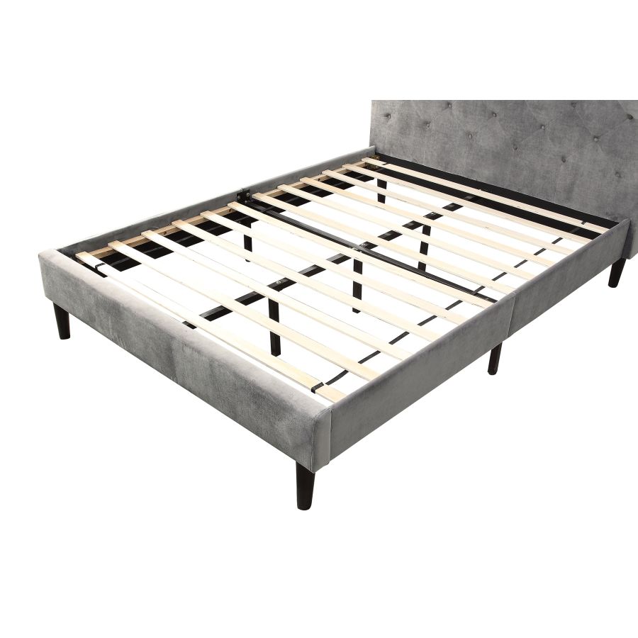 Grand lit plateforme Armando de 60 po en gris