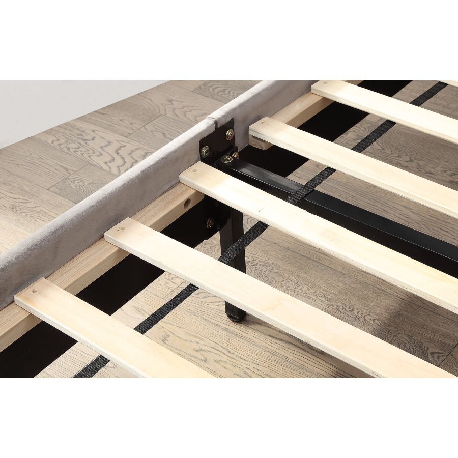 Grand lit plateforme Armando de 60 po en gris