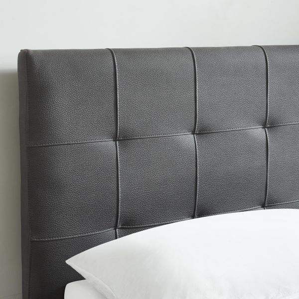 Grand lit de rangement plateforme Extara de 60 po en gris