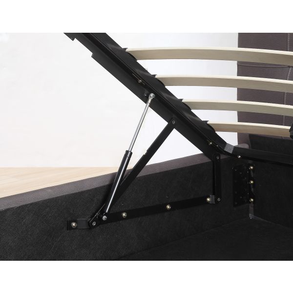 Grand lit de rangement plateforme Extara de 60 po en gris