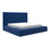 Très grand lit plateforme Adonis de 78 po avec rangement en bleu