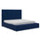 Grand lit plateforme Adonis 60" avec rangement en bleu