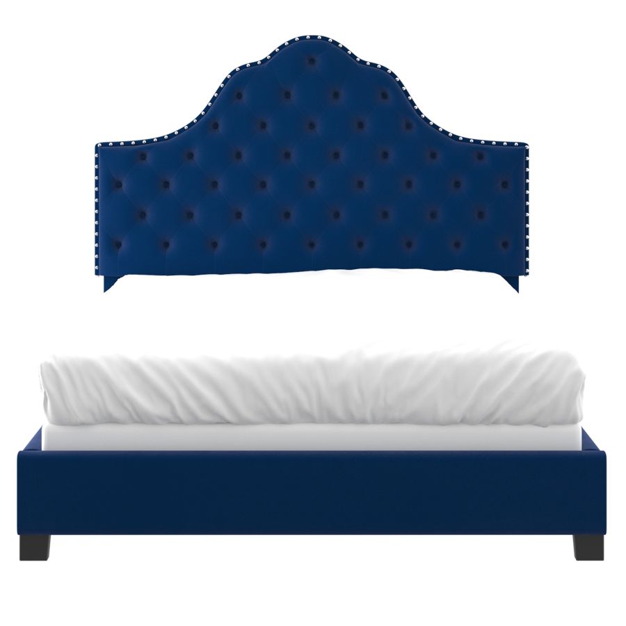 Grand lit Greta 60" en bleu