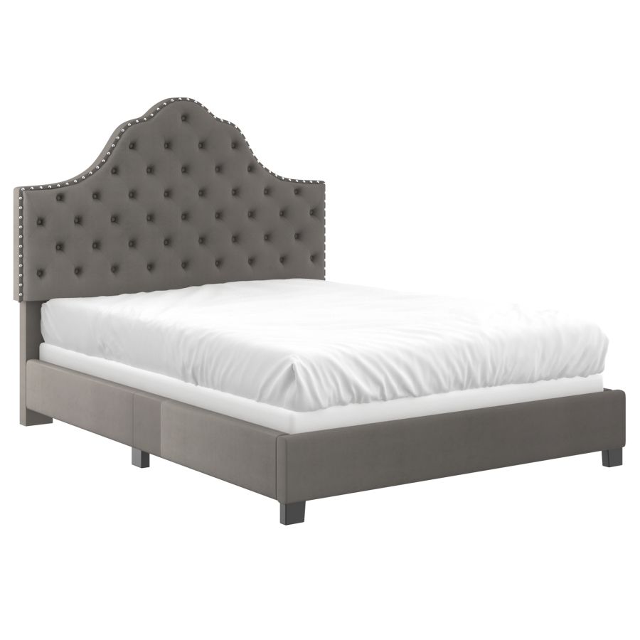 Grand lit Greta de 60 po en gris