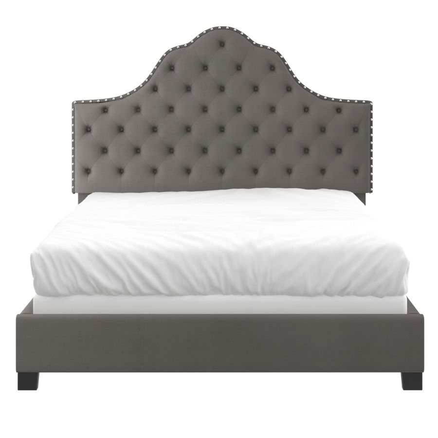 Grand lit Greta de 60 po en gris