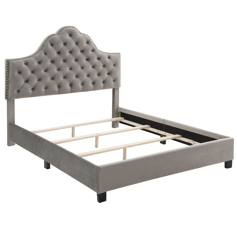 Grand lit Greta de 60 po en gris