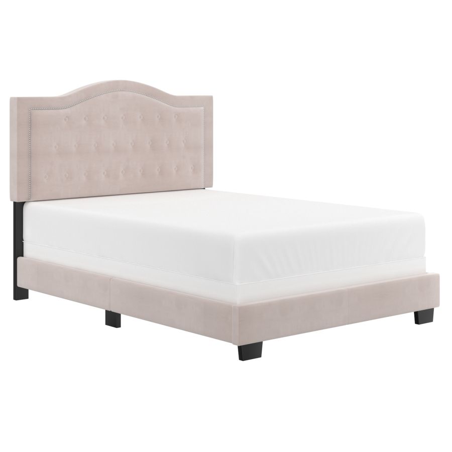 Lit double Pixie de 54 po en rose poudré