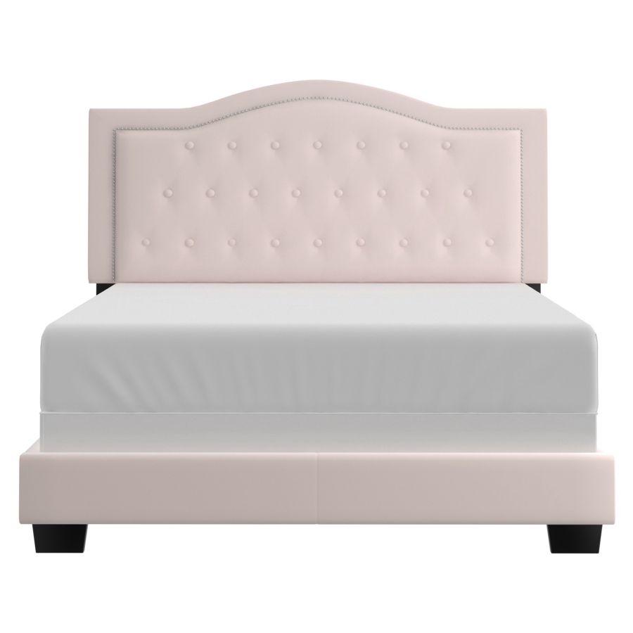 Lit double Pixie de 54 po en rose poudré