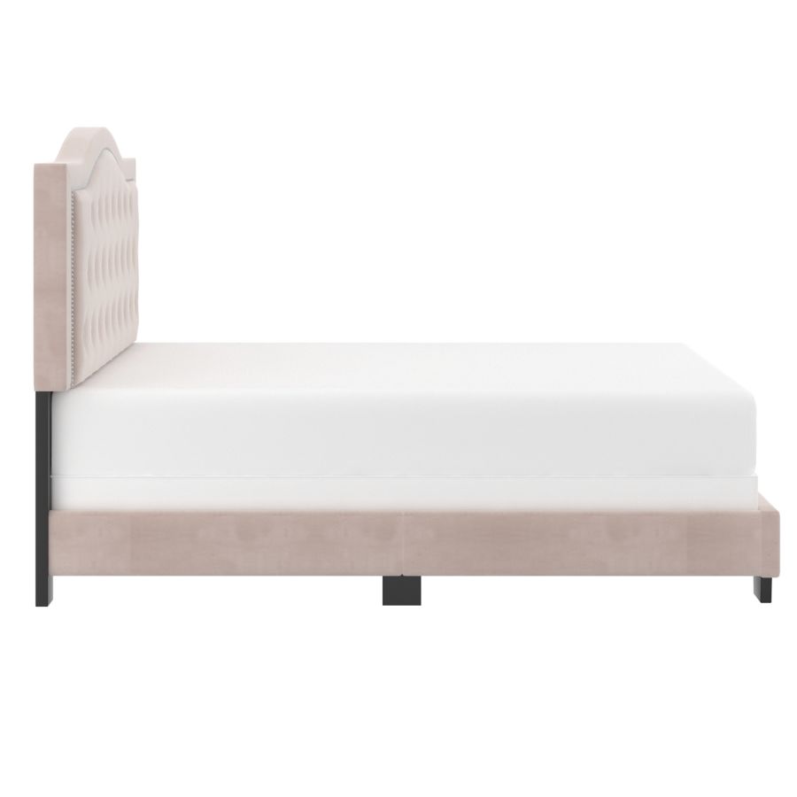 Lit double Pixie de 54 po en rose poudré