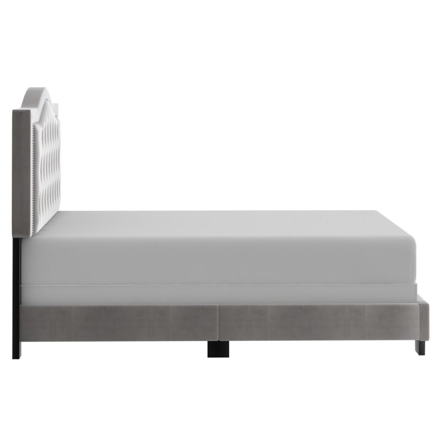 Lit double Pixie 54" en gris clair