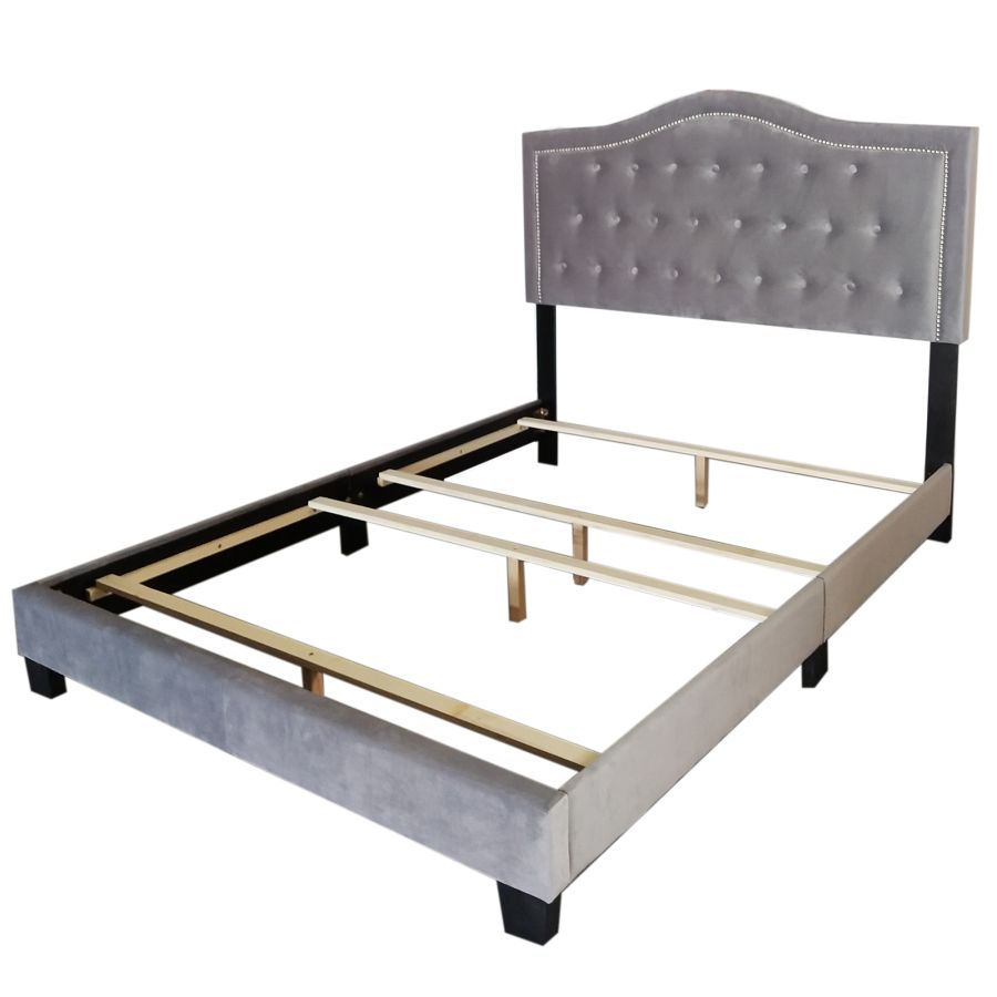 Lit double Pixie 54" en gris clair