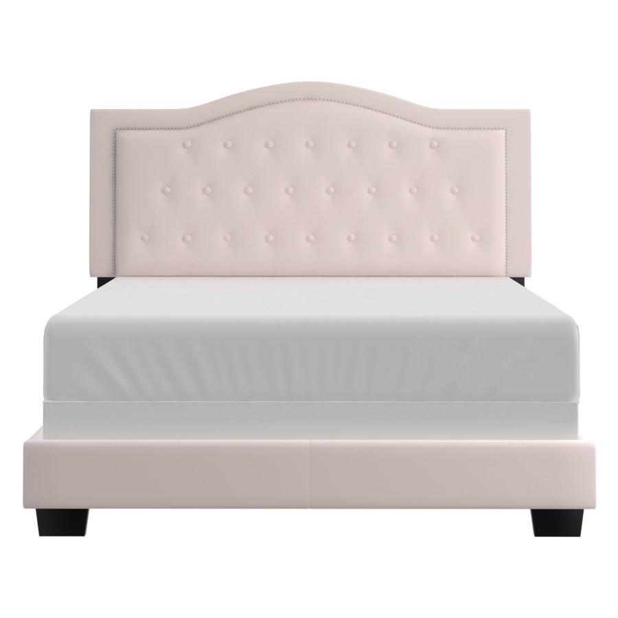 Lit queen 60" Pixie en rose poudré