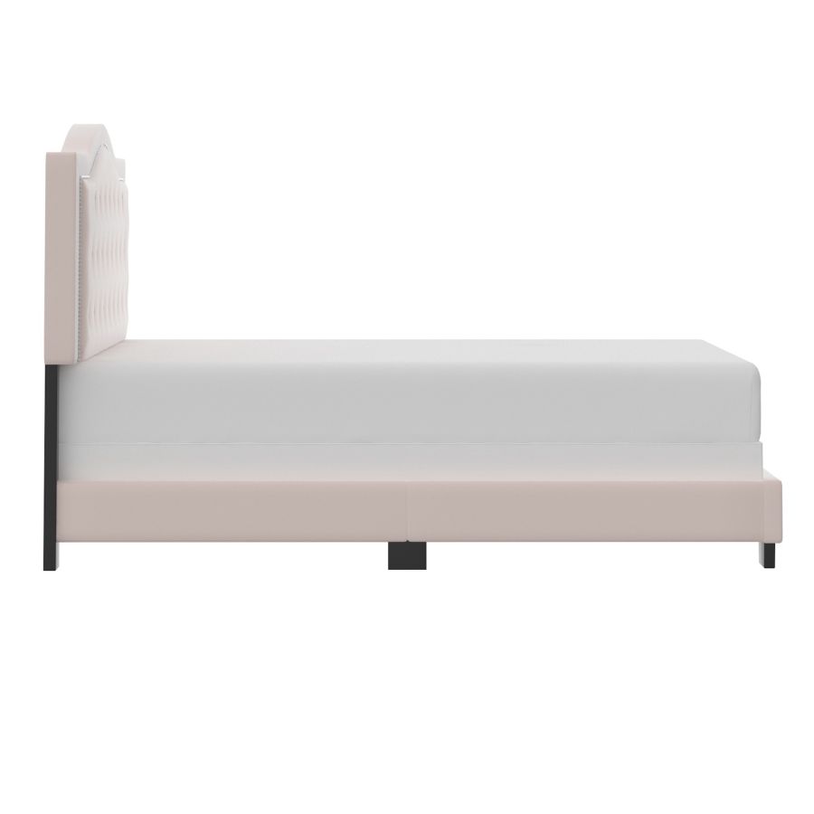 Lit queen 60" Pixie en rose poudré