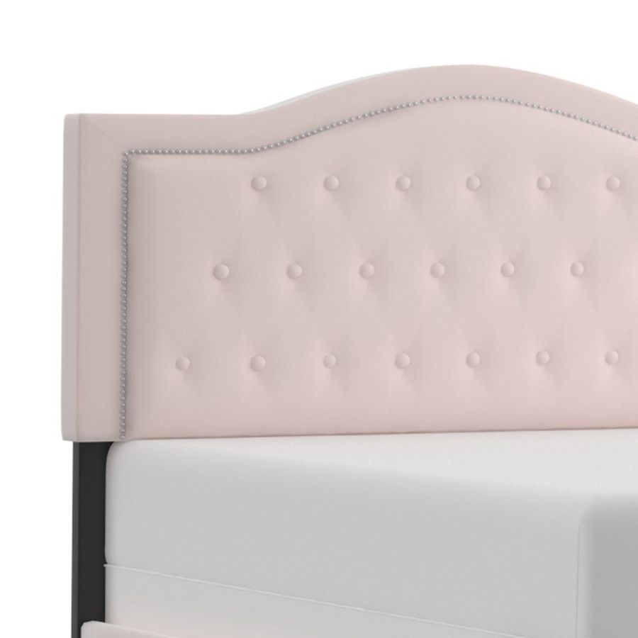 Lit queen 60" Pixie en rose poudré