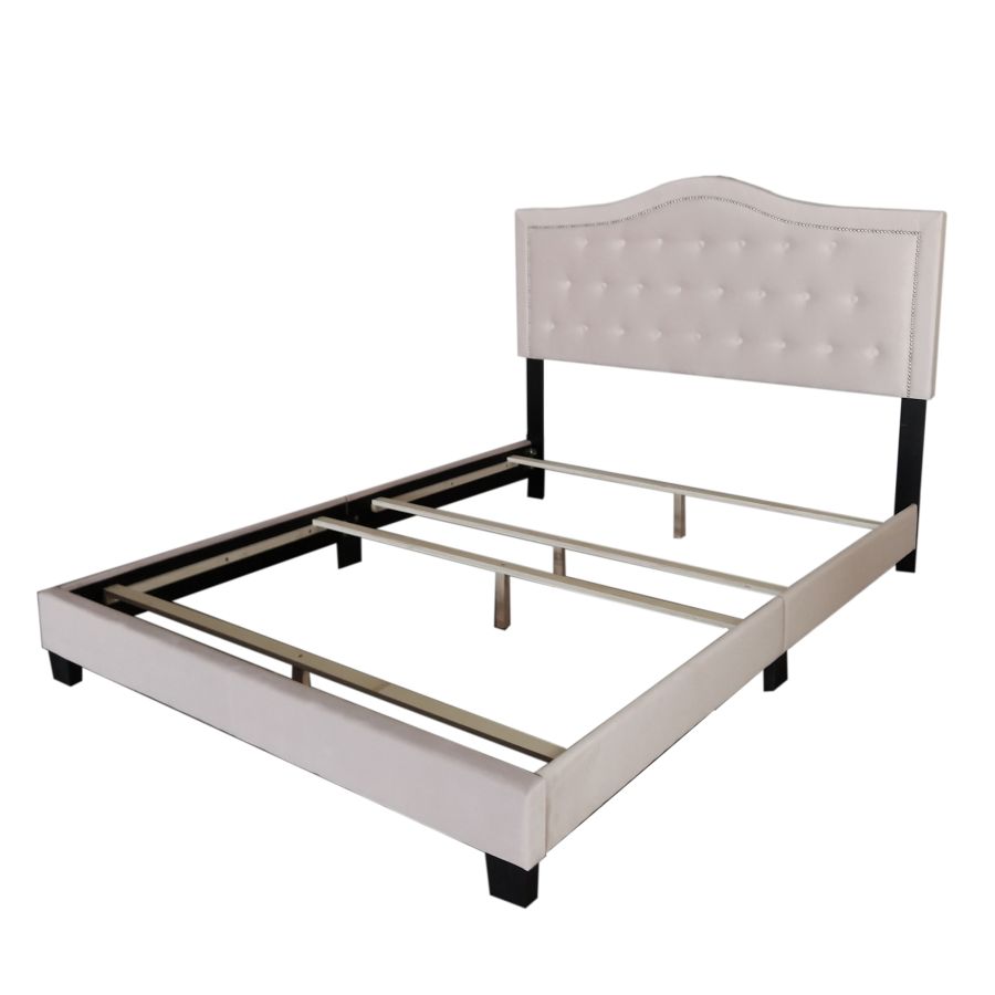 Lit queen 60" Pixie en rose poudré
