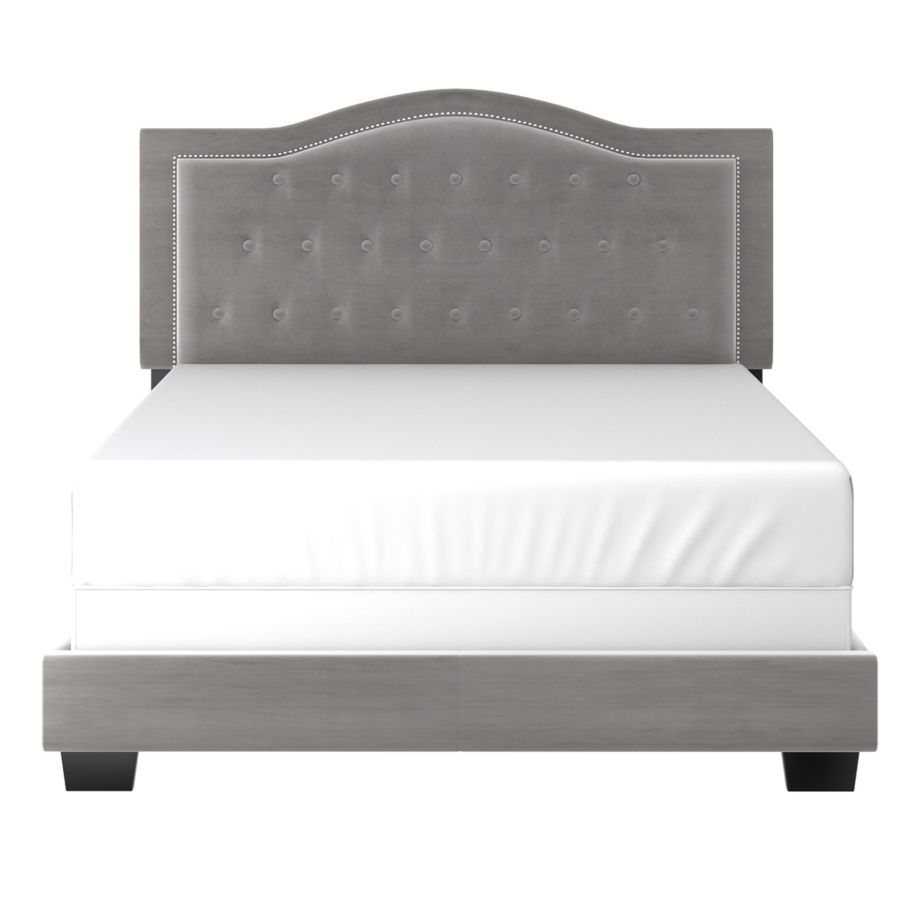 Lit queen 60" Pixie en gris clair