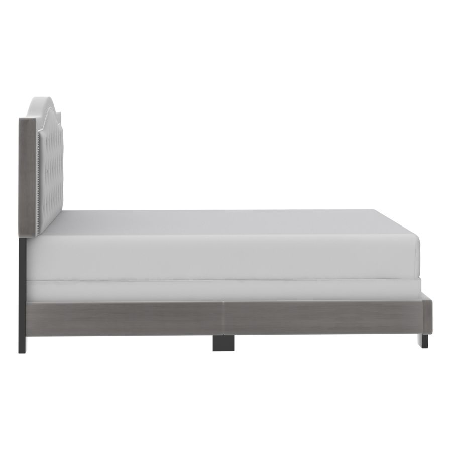 Lit queen 60" Pixie en gris clair