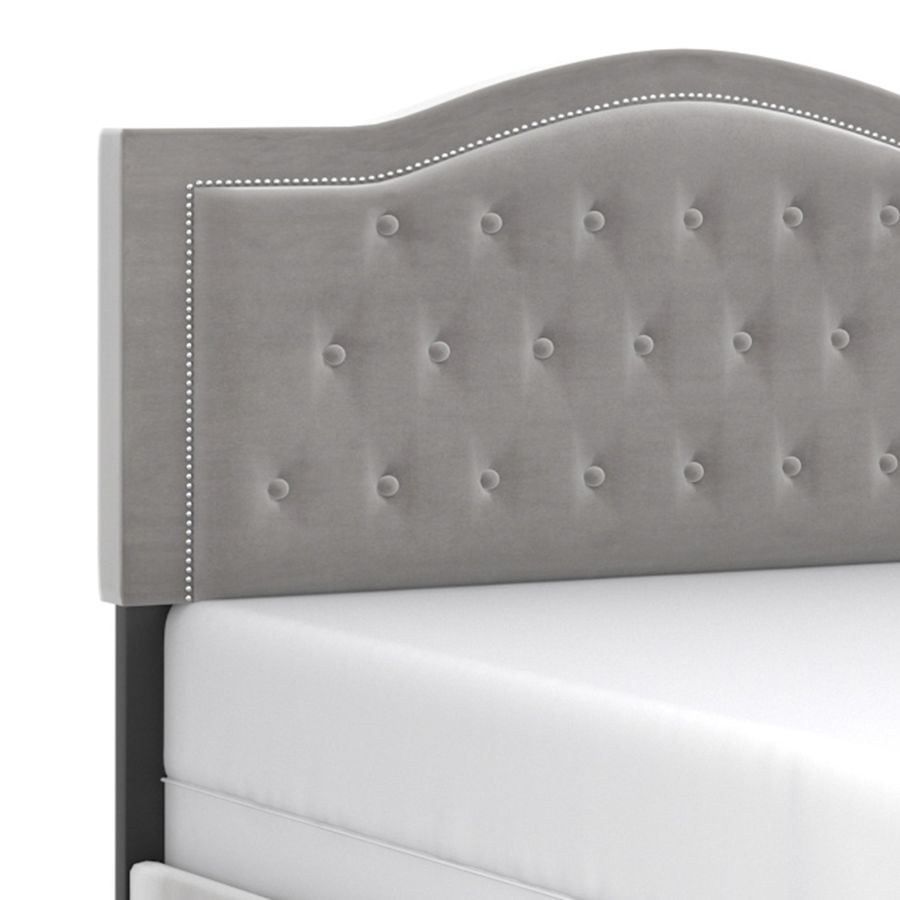 Lit queen 60" Pixie en gris clair