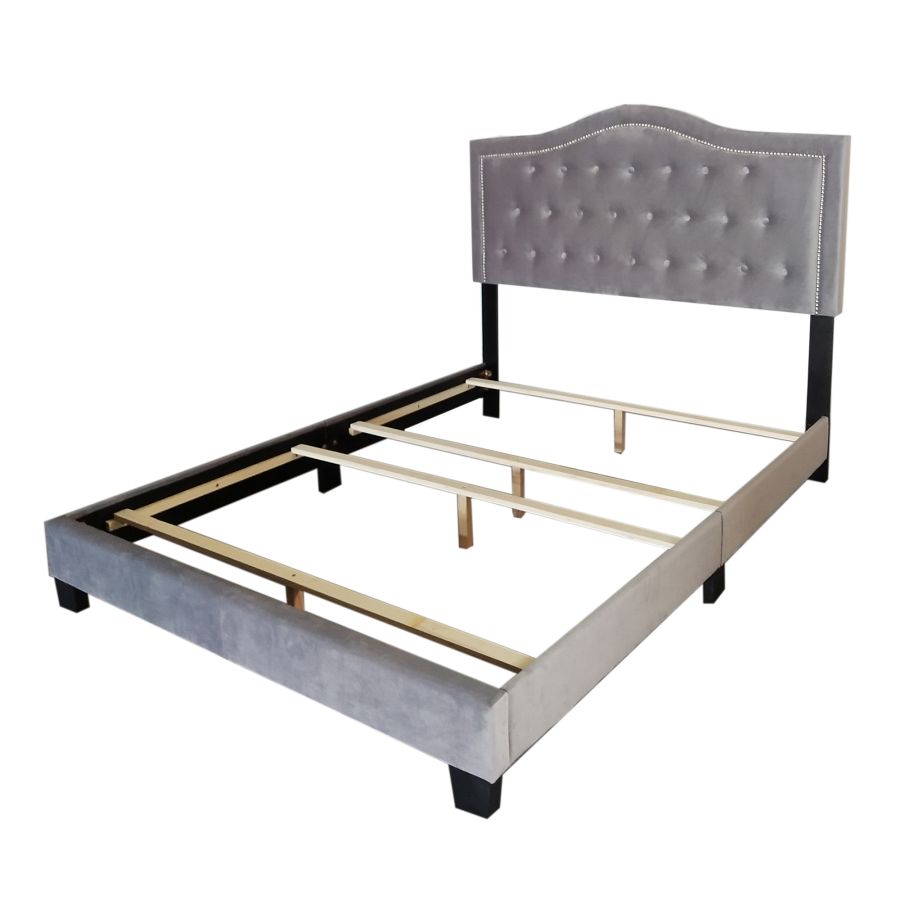 Lit queen 60" Pixie en gris clair
