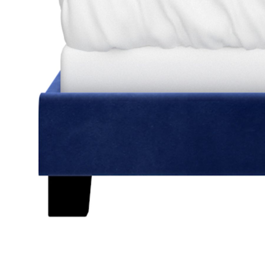Lit double Jedd 54" en velours bleu