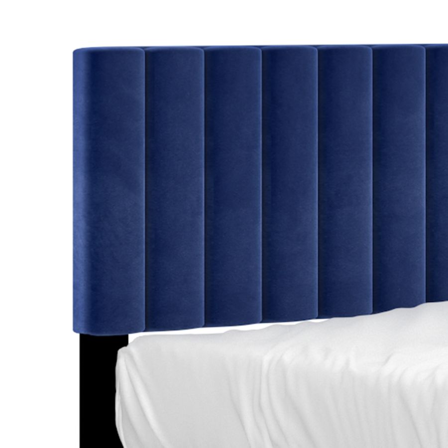 Lit double Jedd 54" en velours bleu