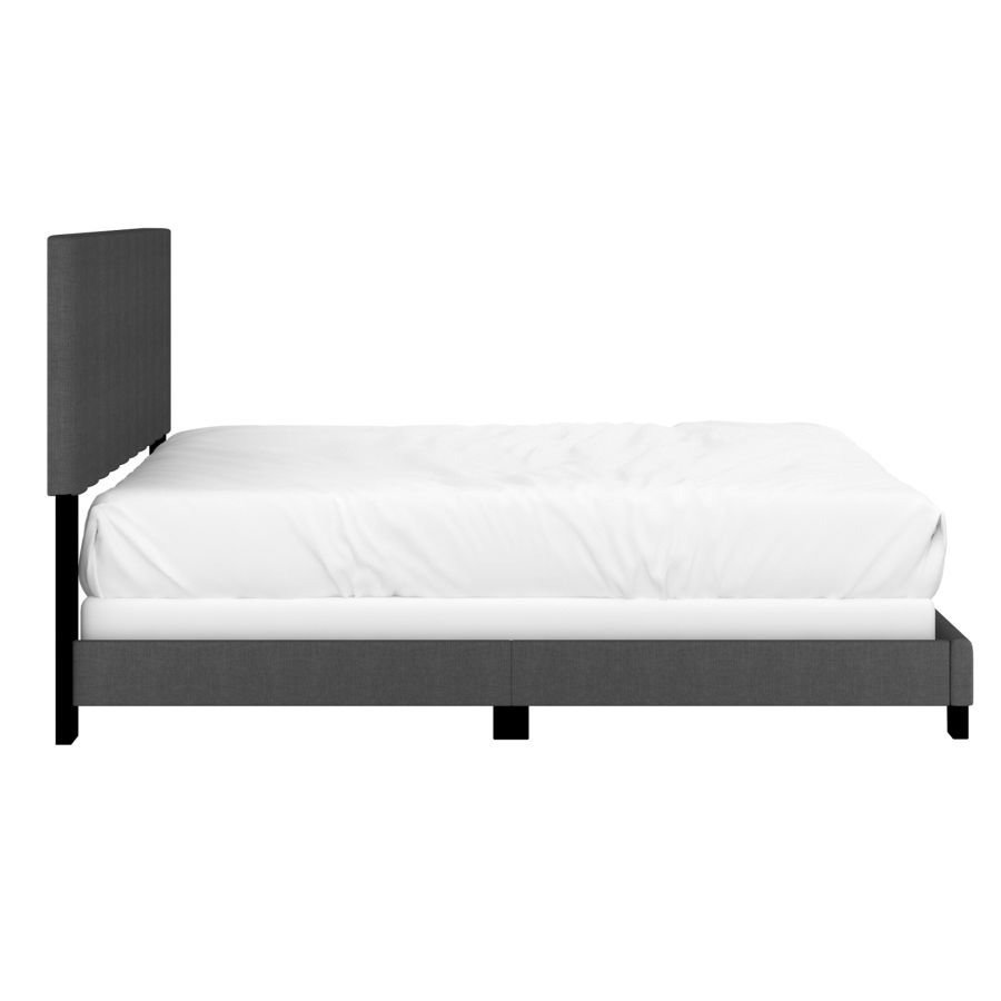 Grand lit Jedd de 60 po en tissu anthracite