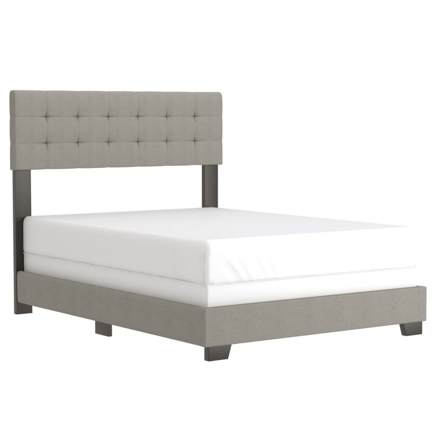 Grand lit Exton de 60 po en gris pâle