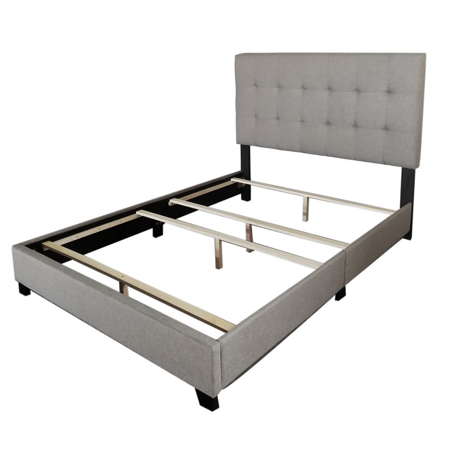 Grand lit Exton de 60 po en gris pâle