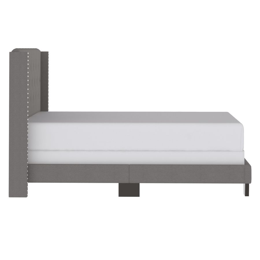 Lit double Gunner 54" en tissu gris clair
