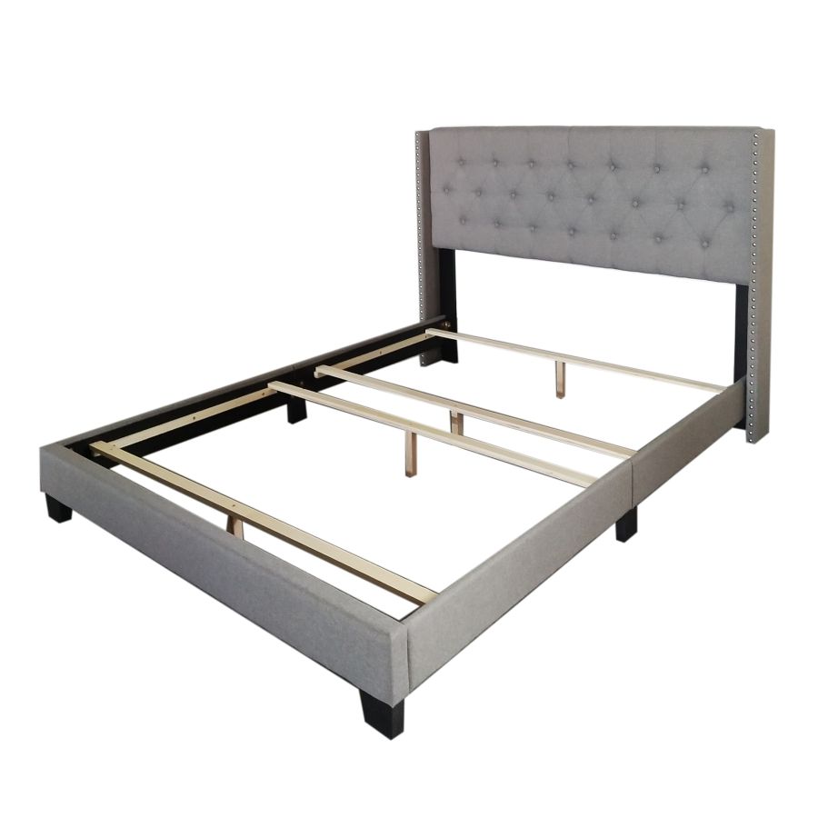 Lit double Gunner 54" en tissu gris clair